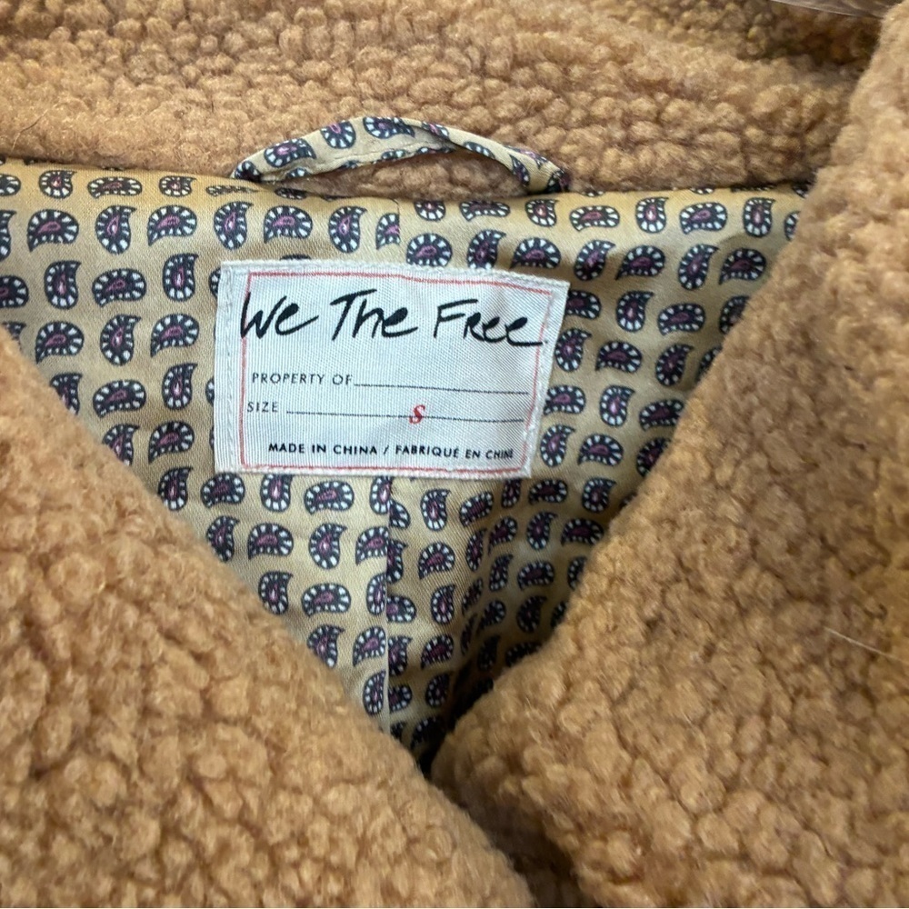 We the Free Izzy Wrap Teddy Jacket in Sand size S - Picture 3 of 4